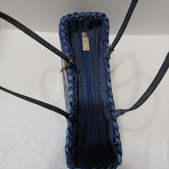 🐴 NWT Sun n Sand Horse Design Blue Straw Tote - Picture 9 of 10